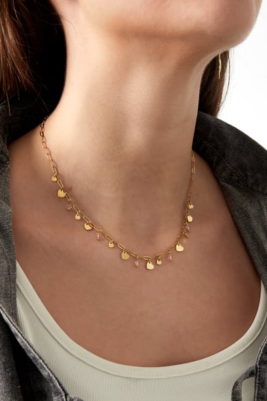 Collana base cuori - Colore oro h5 Immagine3